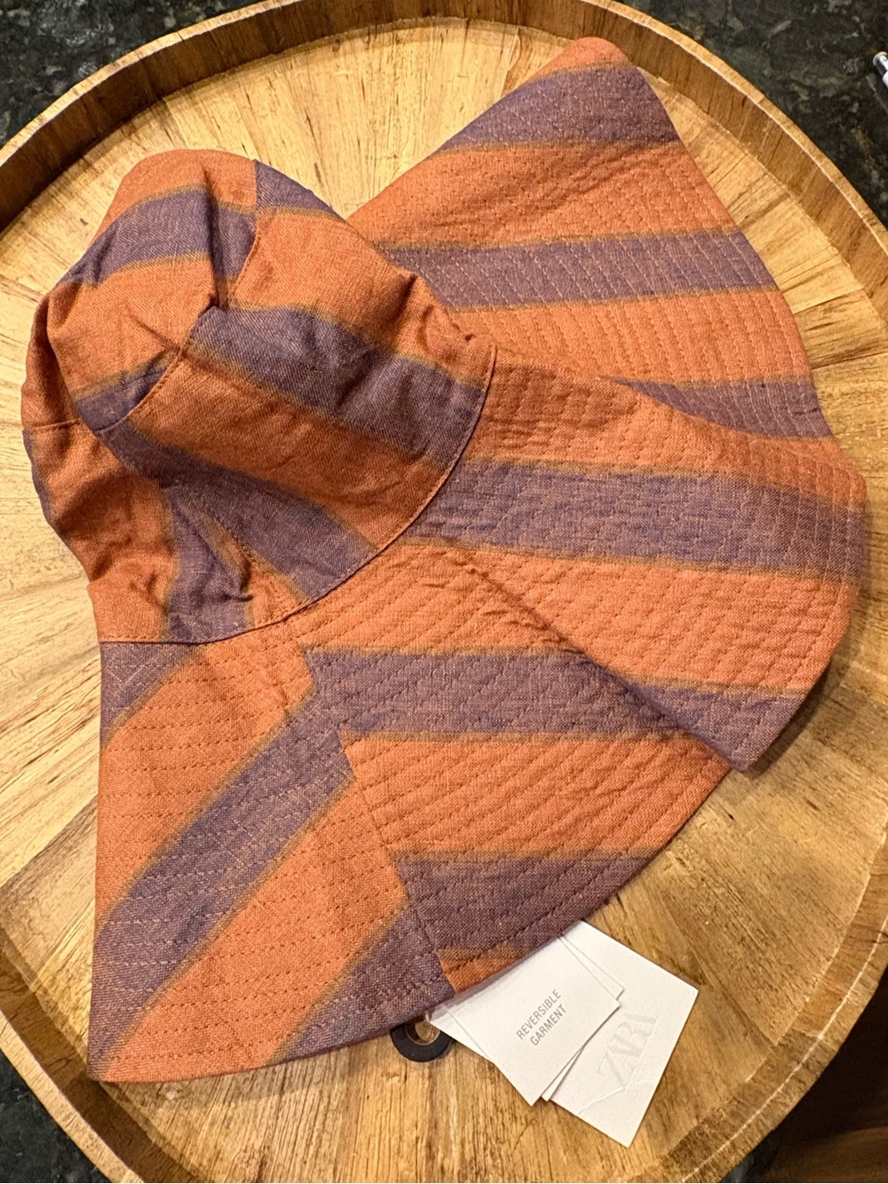 Zara Reversible Striped Linen Hat. Size S. Brand new! - Picture 7 of 14